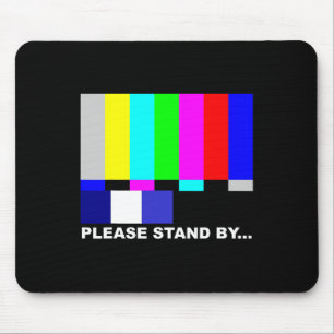 Please Stand By Television Tv Test Pattern Hallowe Mouse Pad