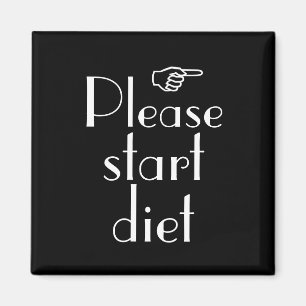 Please Start Diet fridge magnet template