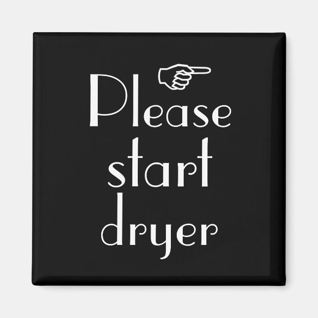 Please Start Dryer magnet template (Front)
