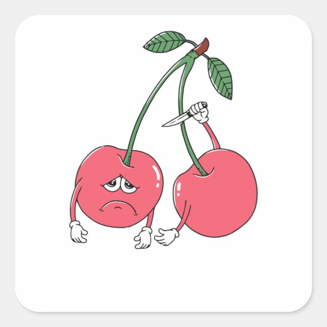 Please Stay Square Sticker (Front)