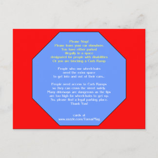 PLEASE Stop parking here Postcard