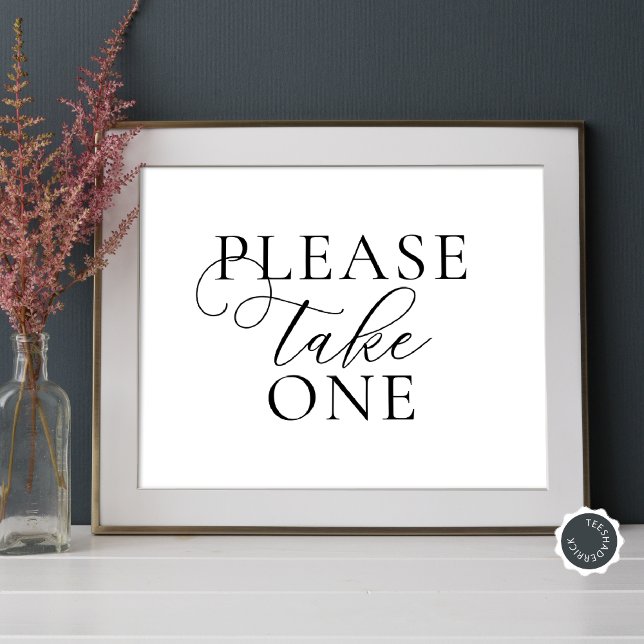 Please Take One, Wedding Rehearsal Dinner Favours  Poster (Please Take One, Wedding Rehearsal Dinner Celebration Table Sign/ Poster, Home made Cookies Sweets)