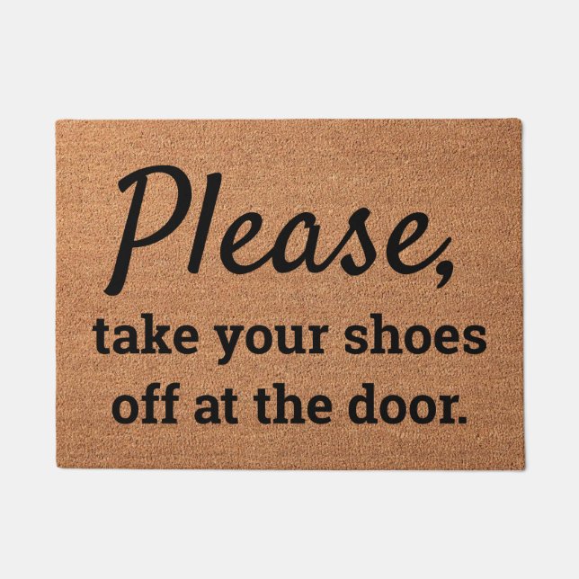 Please Take Your Shoes Off at the Door Doormat (Front)