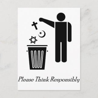 Please Think Responsibly Postcard