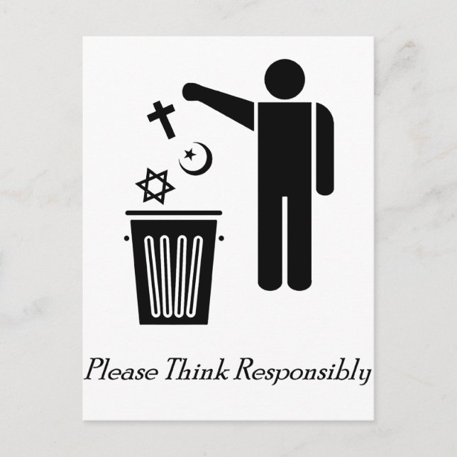 Please Think Responsibly Postcard (Front)