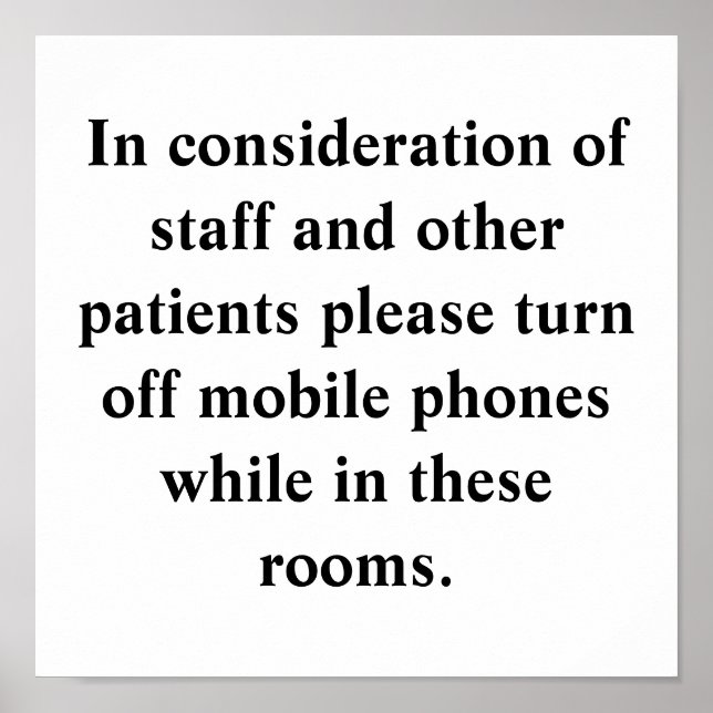 Please Turn off Moble Phones Poster (Front)