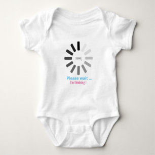 Please Wait I'm Thinking Personalised Text Unisex Baby Bodysuit