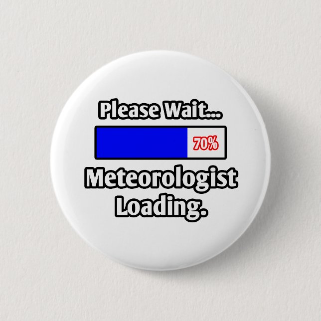 Please Wait...Meteorologist Loading 6 Cm Round Badge (Front)