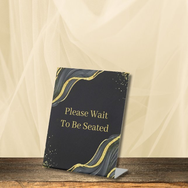 Please Wait To Be Seated Elegant Pedestal Sign (Creator Uploaded)