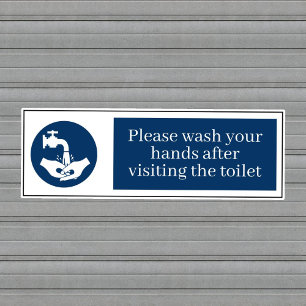 Please Wash Your Hands Toilet 
