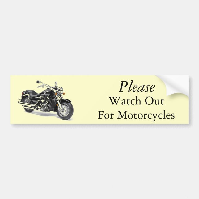 Please Watch Out For Motorcycles Bumper Sticker (Front)