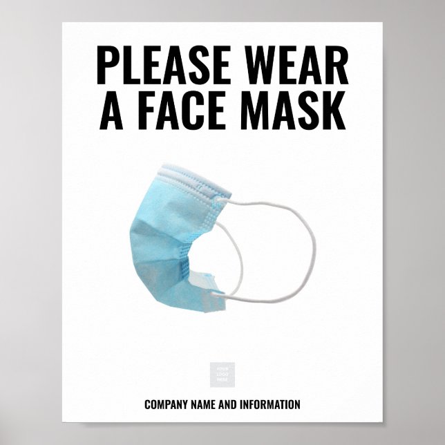 PLEASE WEAR A FACEMASK poster (Front)