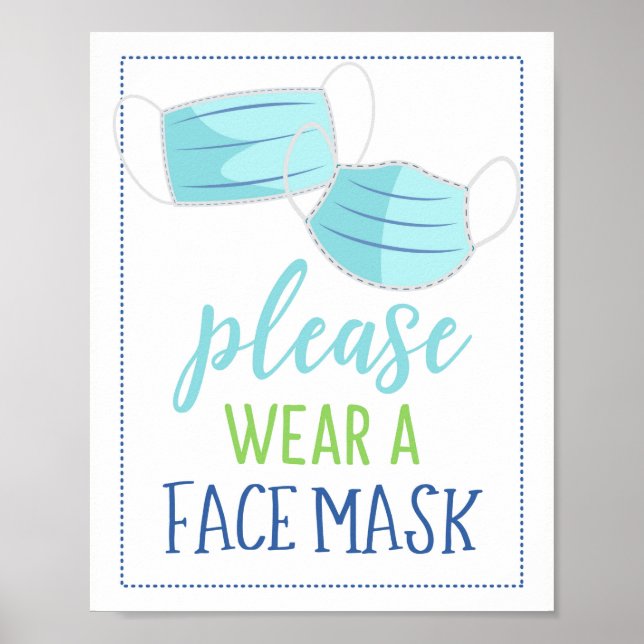 Please wear a mask poster (Front)