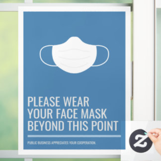 Please Wear your Face Mask Window Cling