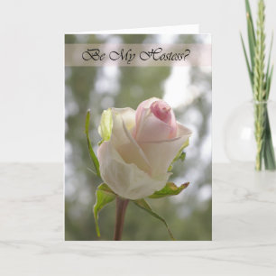 Please will you be my hostess wedding card
