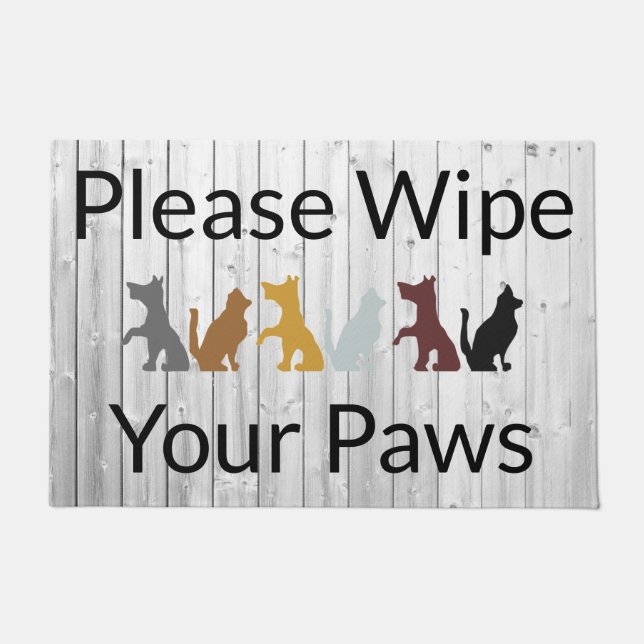 Please Wipe Your Paws Doormat (Front)