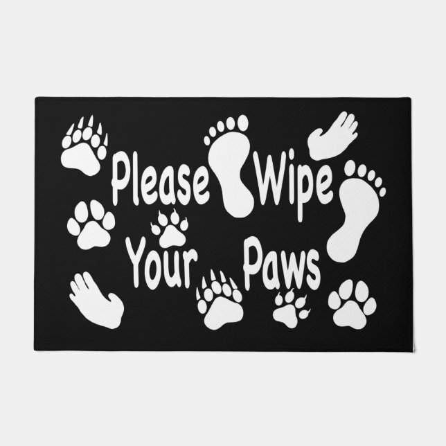 Please Wipe Your Paws Doormat (Front)