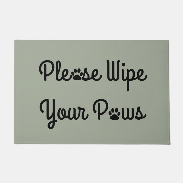 Please Wipe Your Paws Funny Dog Cat Pet Gift Doormat (Front)