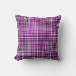 Pleasing Purples Plaid 13-Square Throw Pillow