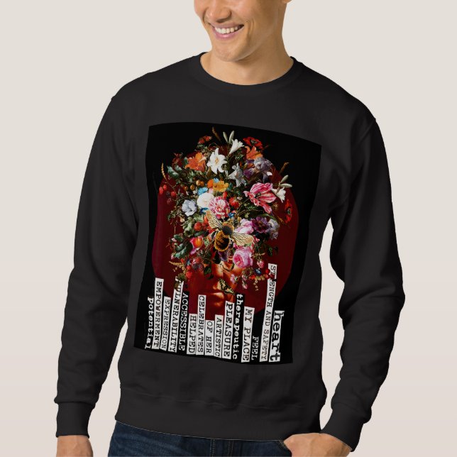 Pleasure Original Floral Nature Fine Artwork Sweatshirt (Front)