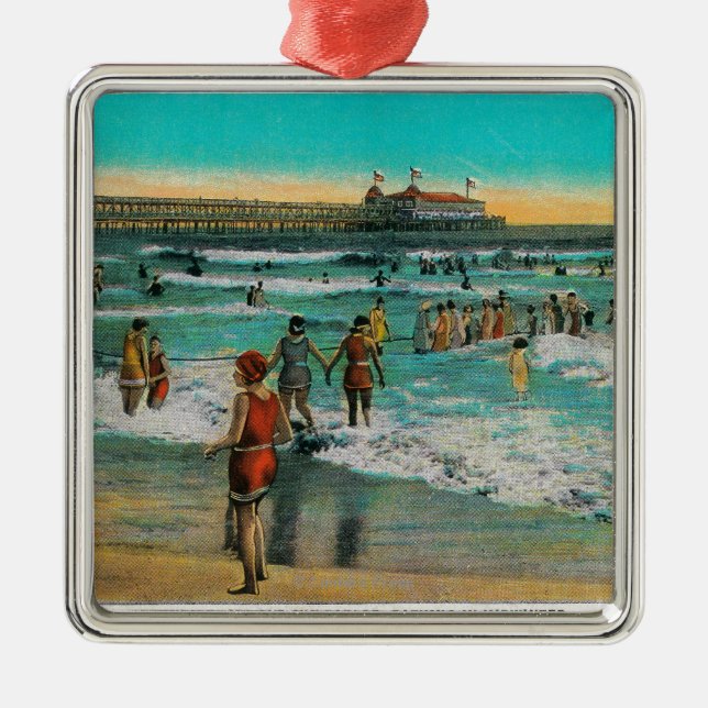 Pleasure Pier and Sun Parlour Metal Tree Decoration (Front)