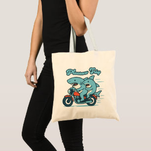 Pleasure Trip Cartoon Shark Collection Tote Bag