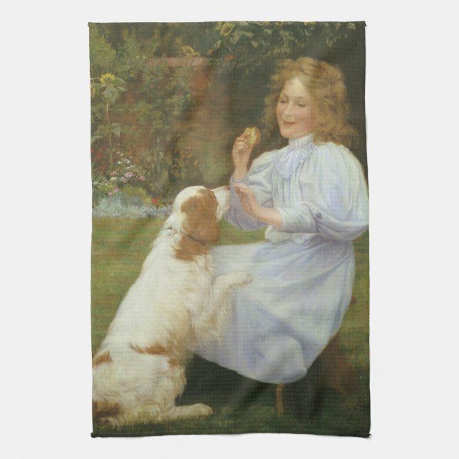 Pleasures of Hope by William Henry Gore Tea Towel (Vertical)