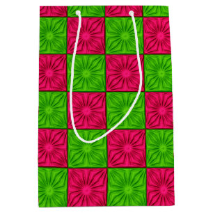 Pleated Corners-Pink and Neon-Gift Bag M
