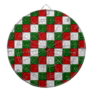Pleated Corners-Red-White-Green-DART BOARD Dartboard