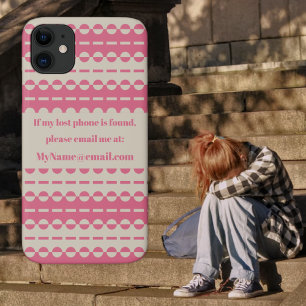 Pleated Stripes in Deep Cream and Salmon Pink Case-Mate iPhone Case