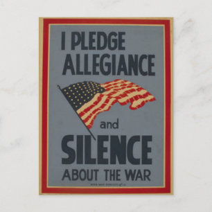 Pledge Allegiance - 1941 Postcard