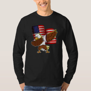Pledge Allegiance Dabbing Us Eagle 4th Of July Usa T-Shirt