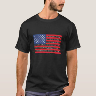 Pledge Of Allegiance American Flag 4Th Of July Pat T-Shirt