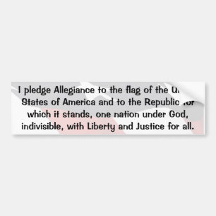 Pledge Of Allegiance Bumper Sticker