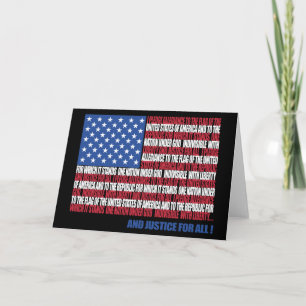 Pledge of Allegiance card