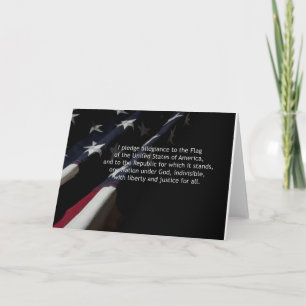 Pledge of allegiance card
