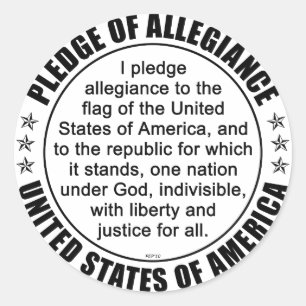 Pledge of Allegiance Classic Round Sticker