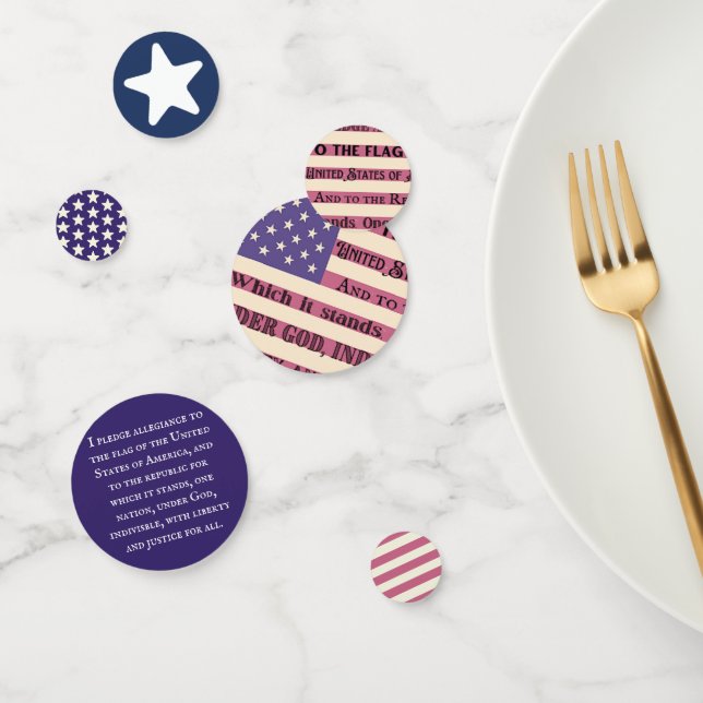 Pledge of Allegiance Flag Confetti (Group)