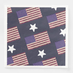 Pledge of Allegiance Flag Napkin