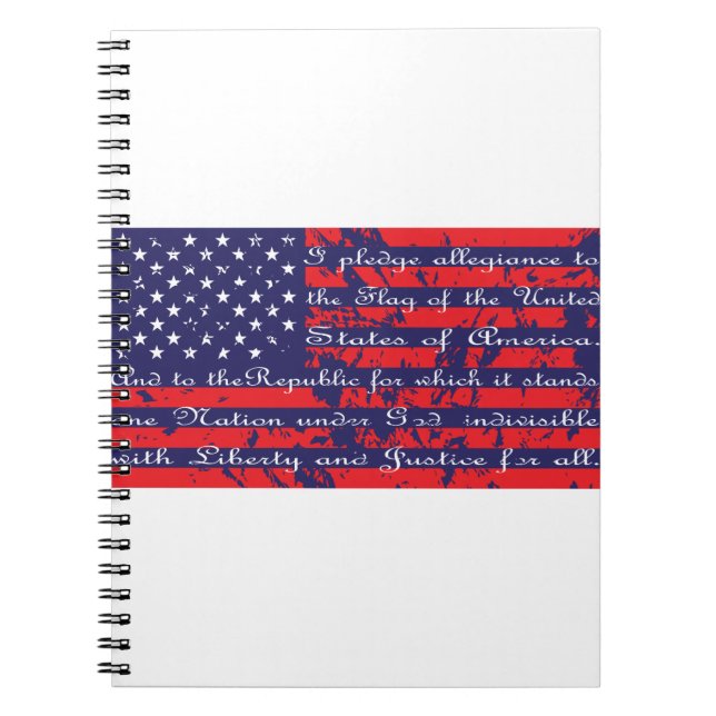 Pledge of Allegiance Flag Notebook (Front)