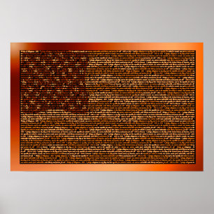 Pledge of Allegiance in USA Flag Print
