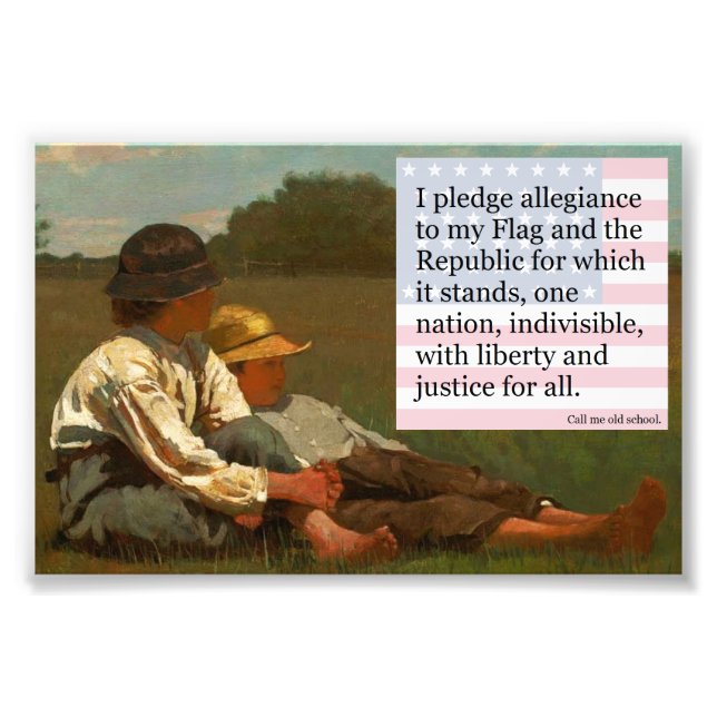 pledge of allegiance photo print (Front)