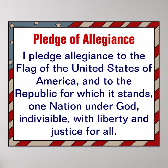 Pledge of Allegiance poster (Front)