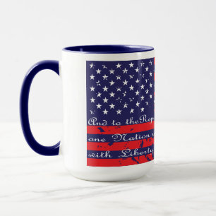 Pledge of Allegiance USA Flag Mug