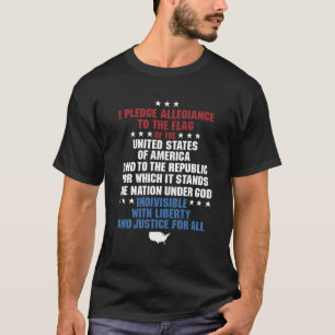 Pledge Of Allegiance Usa United States America Pat T-Shirt