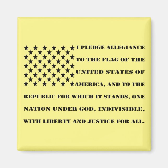Pledge Of Allegiance  #USAPatriotGraphics Magnet (Front)