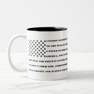 Pledge Of Allegiance  #USAPatriotGraphics Two-Tone Coffee Mug