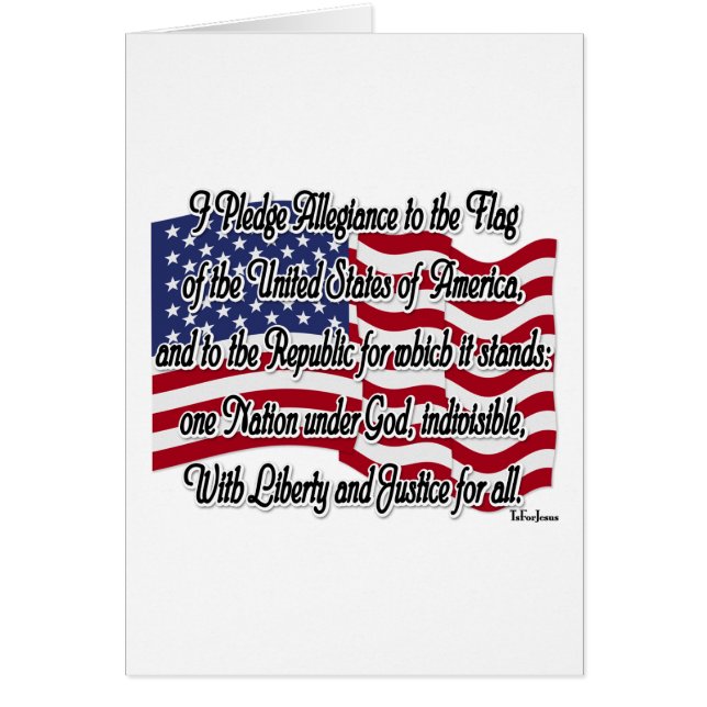 Pledge of Allegiance with US Flag (Front)