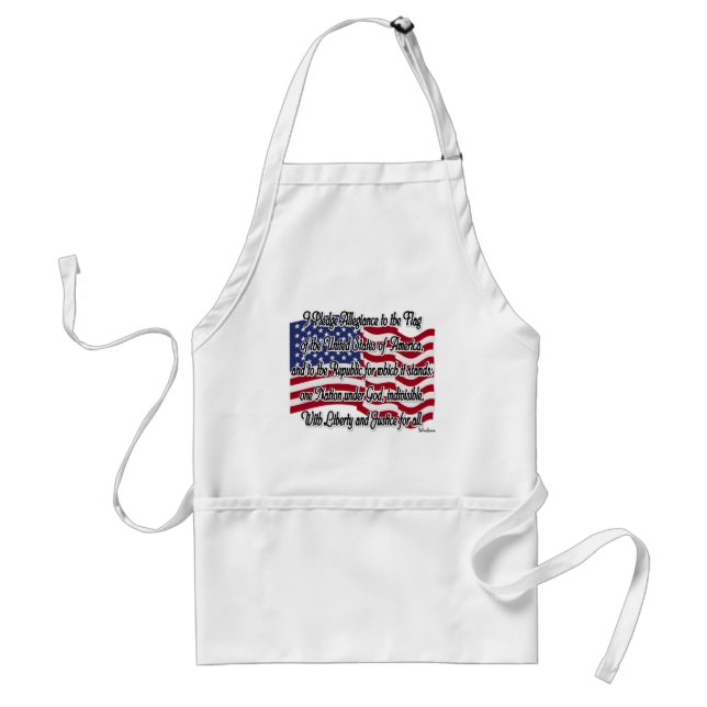Pledge of Allegiance with US Flag Standard Apron (Front)