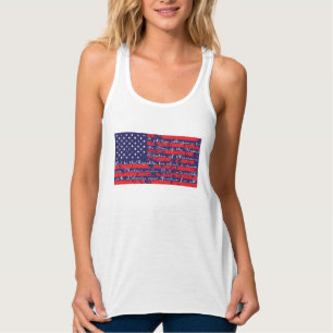 Pledge of Allegience American Flag Singlet